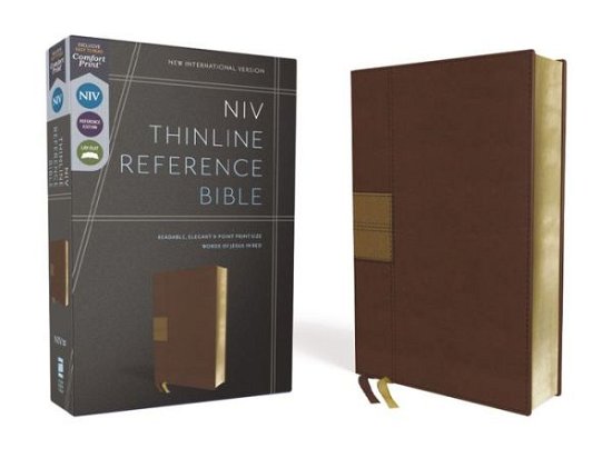 NIV, Thinline Reference Bible, Leathersoft, Brown, Red Letter, Comfort Print - Zondervan - Boeken - Zondervan - 9780310462675 - 29 november 2022