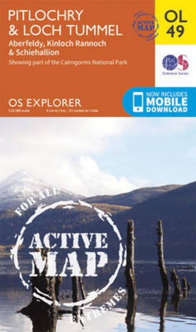 Cover for Ordnance Survey · Pitlochry &amp; Loch Tummel, Aberfeldy, Kinloch Rannoch &amp; Schiehallion - OS Explorer Map Active (Map) [May 2015 edition] (2015)