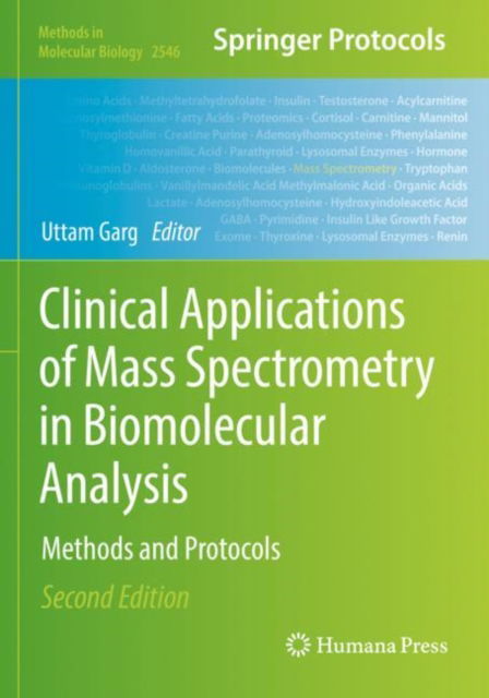 Clinical Applications of Mass Spectrometry in Biomolecular Analysis: Methods and Protocols - Methods in Molecular Biology -  - Books - Springer-Verlag New York Inc. - 9781071625675 - September 22, 2023
