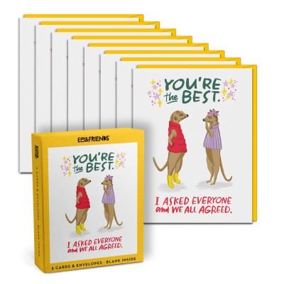 Cover for Em   Friends · Em &amp; Friends You’re the Best Boxed Greeting Cards, Box of 8 Single Encouragement Cards (Flashcards) (2022)