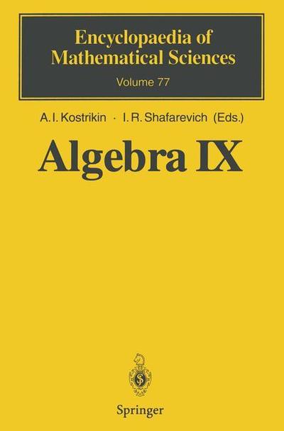 Cover for A I Kostrikin · Algebra IX: Finite Groups of Lie Type Finite-Dimensional Division Algebras - Encyclopaedia of Mathematical Sciences (Paperback Book) [Softcover reprint of the original 1st ed. 1996 edition] (2010)