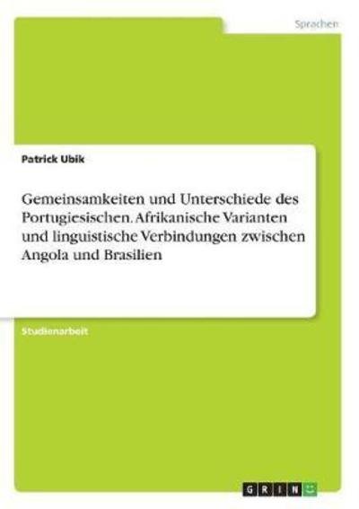 Cover for Ubik · Gemeinsamkeiten und Unterschiede d (Buch)