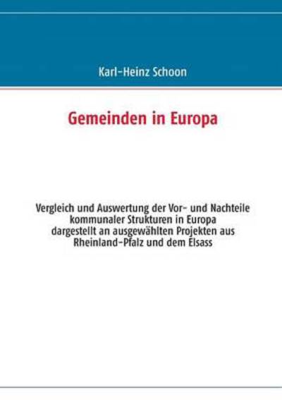 Cover for Karl-heinz Schoon · Gemeinden in Europa (Paperback Book) [German edition] (2013)