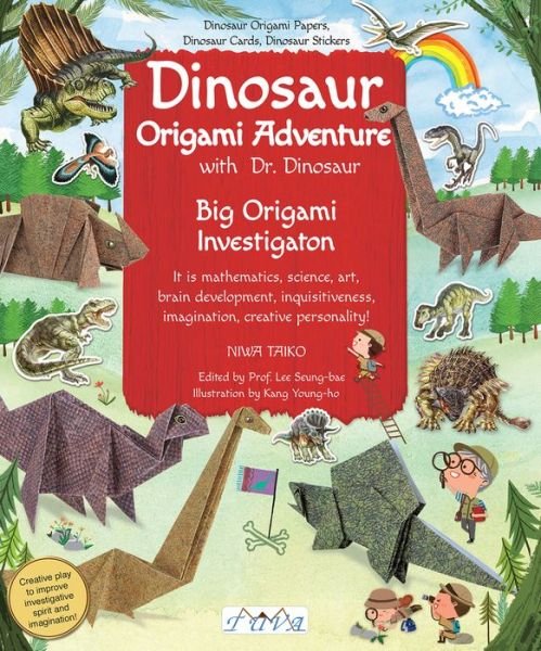 Cover for Niwa Taiko · Dinosaur Origami Adventure with Dr. Dinosaur: Dinosaur Origami Papers, Dinosaur Cards and Stickers (Paperback Bog) (2019)