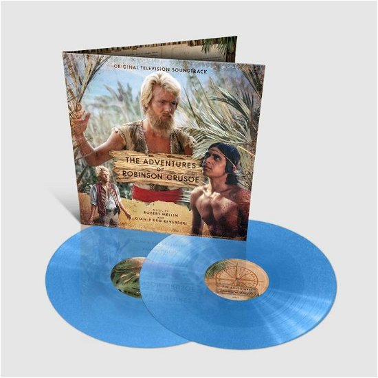 Cover for Robert Mellin / Gian-piero Reverberi · The Adventures Of Robinson Crusoe (Azure Vinyl) (LP) (2021)