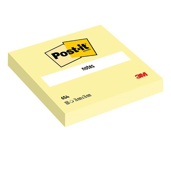 Cover for Post-it® · Post-it® Haftnotizen Standard 654 gelb 12 Blöcke (MERCH)