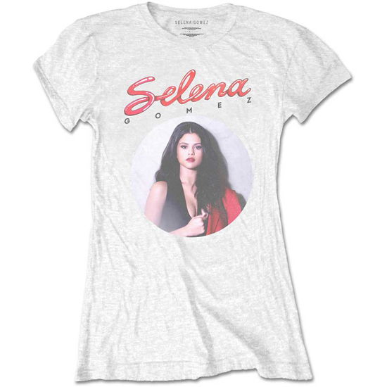 Cover for Selena Gomez · Selena Gomez Ladies T-Shirt: 80's Glam (T-shirt) [size M] [White - Ladies edition]
