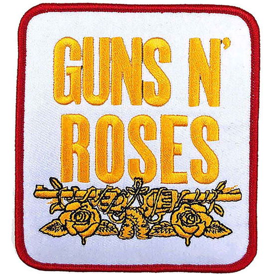 Cover for Guns N Roses · Guns N' Roses Woven Patch: Stacked White (Standard) (Patch)