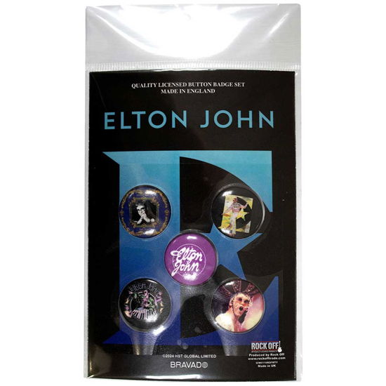 Cover for Elton John · Elton John Button Badge Pack: Glasses (MERCH)