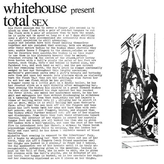 Total Sex - Whitehouse - Music - SUSAN LAWLY - 5060446123676 - August 23, 2019