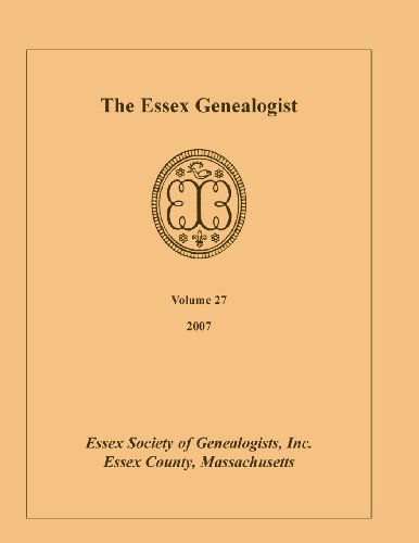 Cover for Inc Essex Society of Genealogist · The Essex Genealogist, Volume 27, 2007 (Paperback Book) (2013)