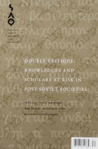 Cover for Walter D. Mignolo · Double Critique : Knowledges and Scholars at Risk in Post-Soviet Societies (Pocketbok) (2006)