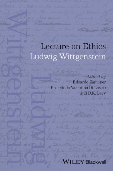 Cover for Wittgenstein, Ludwig (Philosopher) · Lecture on Ethics (Hardcover Book) (2014)