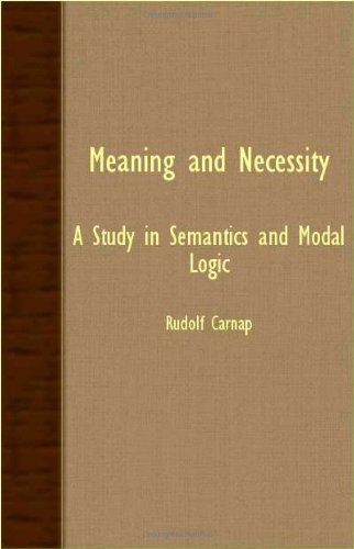 Cover for Rudolf Carnap · Meaning and Necessity - a Study in Semantics and Modal Logic (Paperback Book) (2007)