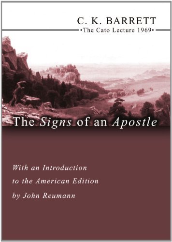 Cover for C. K. Barrett · The Signs of an Apostle: the Cato Lecture 1969 (Paperback Book) (2004)