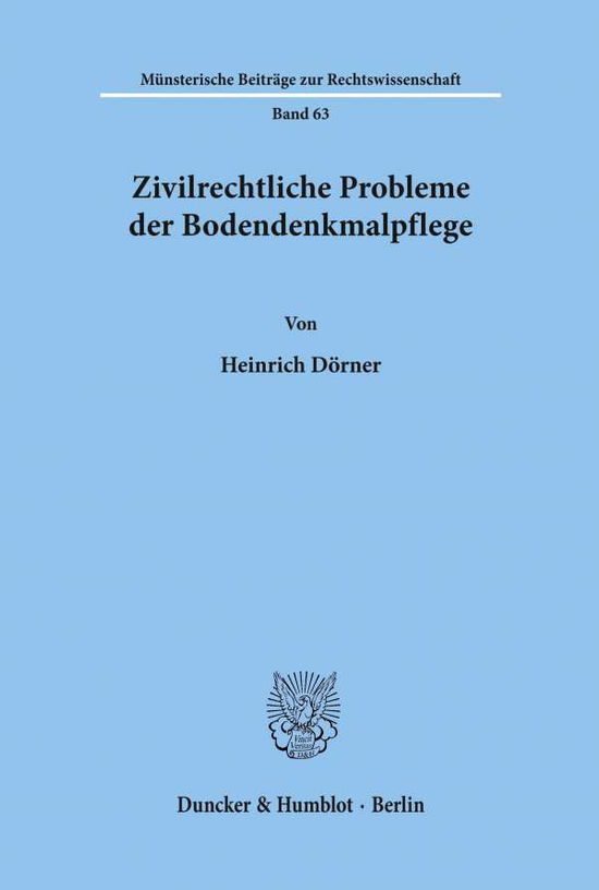 Cover for Dörner · Zivilrechtliche Probleme der Bod (Book) (1992)