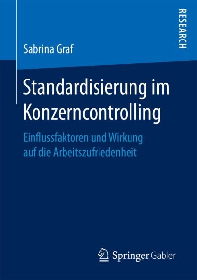Cover for Graf · Standardisierung im Konzerncontrol (Bog) (2017)