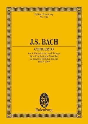 Cover for Johann Sebasti Bach · Concerto a Minor Bwv 1065 (Paperback Book) (1986)