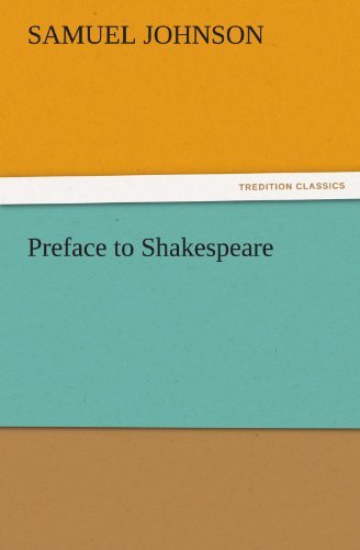 Cover for Samuel Johnson · Preface to Shakespeare (Tredition Classics) (Paperback Book) (2011)
