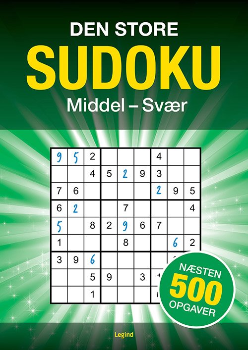 Cover for Den store Sudoku - 500 opgaver (Paperback Book) [1st edition] (2023)