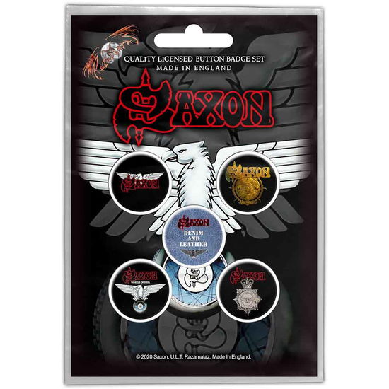 Saxon Button Badge Pack: Wheels Of Steel - Saxon - Fanituote -  - 5056365707677 - 