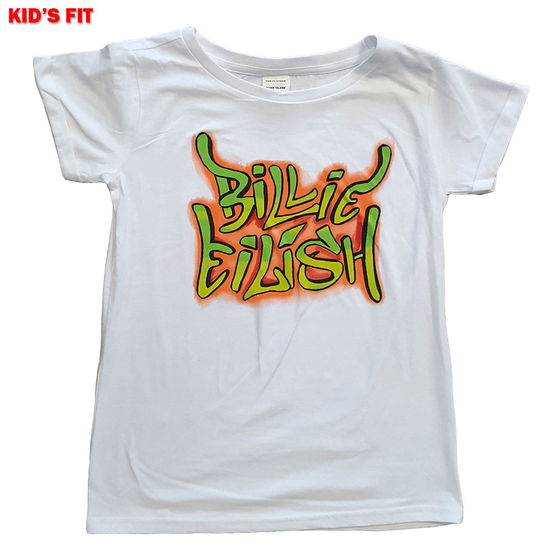 Billie Eilish Kids Girls T-Shirt: Graffiti (Skinny Fit) (11-12 Years) - Billie Eilish - Merchandise -  - 5056368665677 - 