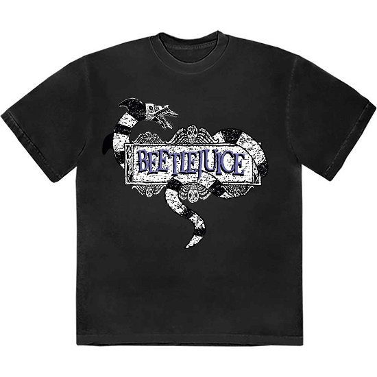Beetlejuice Unisex T-Shirt: Snake Badge - Beetlejuice - Merchandise -  - 5056737229677 - 