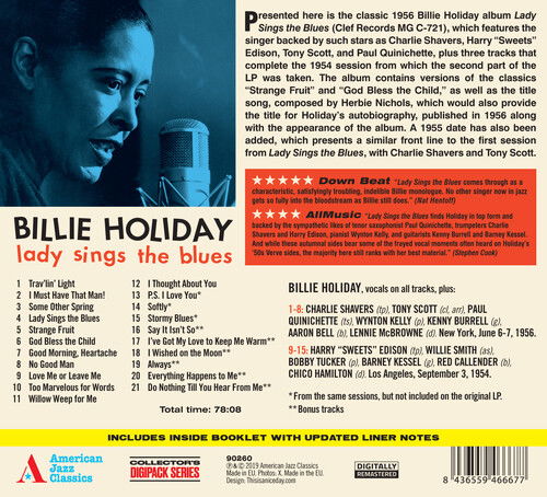 Lady Sings The Blues - Billie Holiday - Musiikki - AMERICAN JAZZ CLASSICS - 8436559466677 - perjantai 1. maaliskuuta 2019