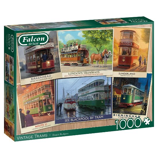 Cover for Falcon · Vintage Trams (1000 Stukjes) (Jigsaw Puzzle)