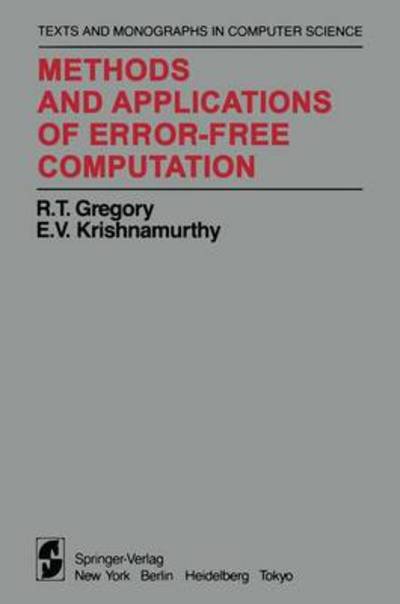 Cover for Gregory · Methods and Applications of Err (Book)