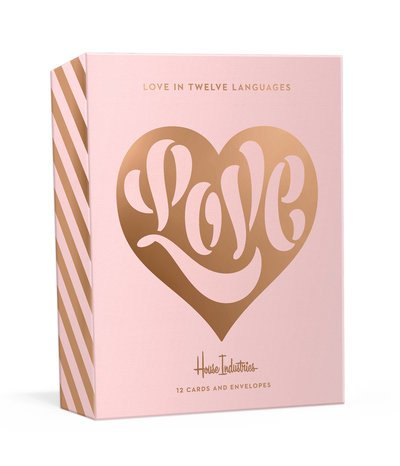 Cover for House Industries · Love in Twelve Languages: 12 Foil-Stamped Note Cards with Envelopes (Flashcards) (2018)