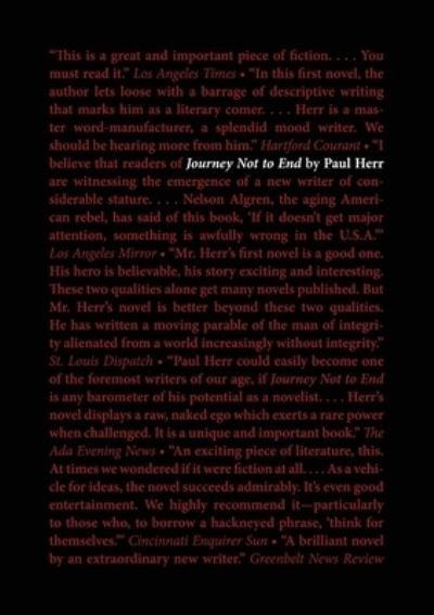 Cover for Paul Herr · Journey Not to End (Taschenbuch) (2021)