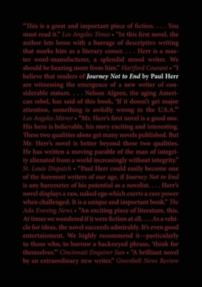 Cover for Paul Herr · Journey Not to End (Paperback Book) (2021)