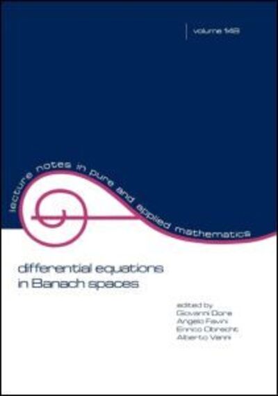 Cover for Dore Dore · Differential Equations in Banach Spaces - Lecture Notes in Pure and Applied Mathematics (Paperback Book) (1993)