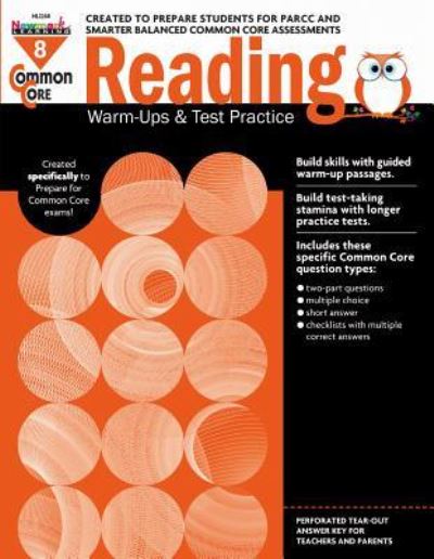 Cover for Newmark Learning · Common Core Reading: Warm-Ups and Test Practice Grade 8 Teacher Resource (Paperback Book) (2019)