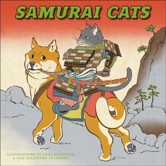 Cover for Gladstone Media · Samurai Cats Square Wall Calendar 2025 (Pocketbok) (2024)