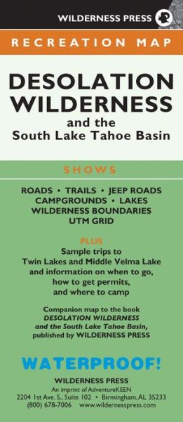 Cover for Wilderness Press · Map Desolation Wilderness and the South Lake Tahoe Basin (Map) (2021)