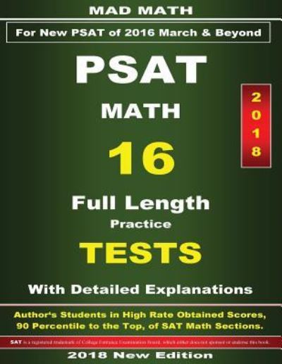 Cover for John Su · 2018 New PSAT Math 16 Tests (Paperback Book) (2018)