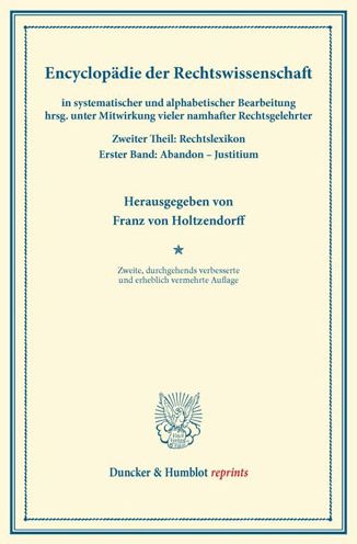 Cover for Franz von Holtzendorff · Encyclopadie Der Rechtswissenschaft (Paperback Book) (2013)