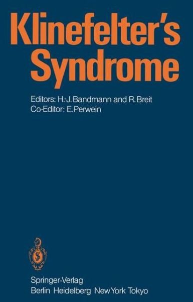 Cover for H -j Bandmann · Klinefelter's Syndrome (Paperback Book) [Softcover reprint of the original 1st ed. 1984 edition] (1984)