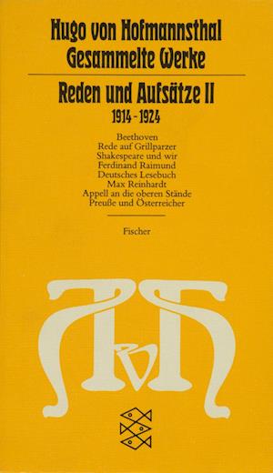 Cover for Hugo Von Hofmannsthal · Reden Und AufsÃ¤tze (Book)