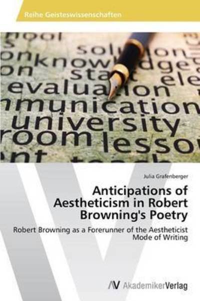 Cover for Grafenberger · Anticipations of Aesthetic (Bok) (2014)