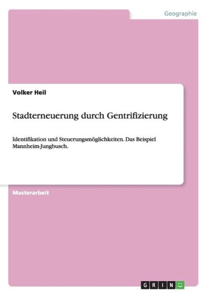 Cover for Heil · Stadterneuerung durch Gentrifizier (Book) (2016)