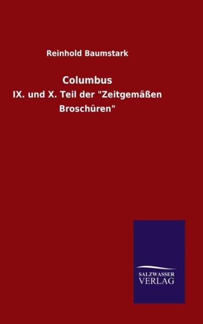 Cover for Reinhold Baumstark · Columbus (Hardcover Book) (2015)