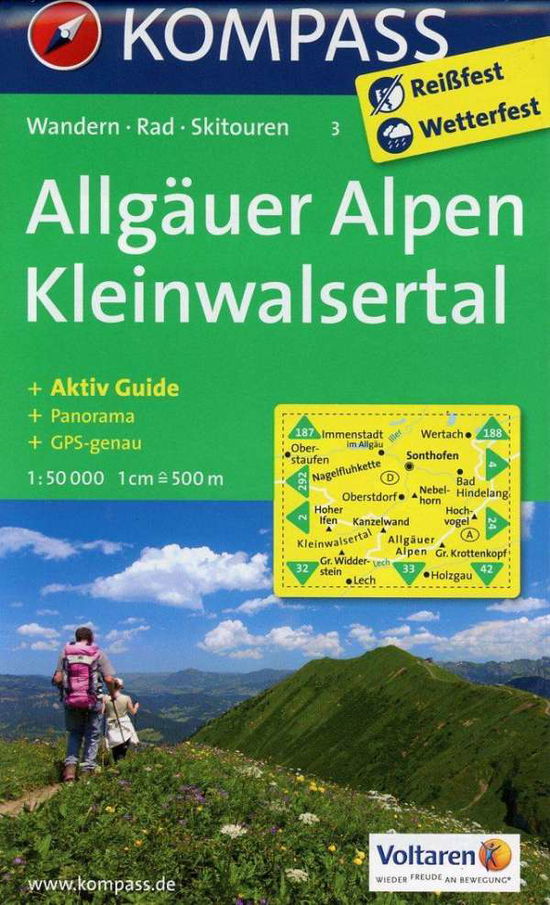 Cover for Mair-Dumont / Kompass · Kompass Wanderkarte: Allgäuer Alpen - Kleinwalsertal (Hardcover Book) (2014)