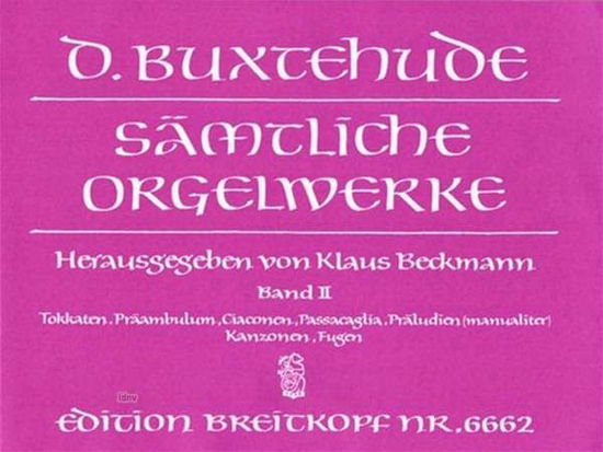 Cover for Buxtehude · Sämtl.Orgelwerke.2 EB6662 (Book) (2018)