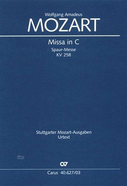 Cover for Mozart · Missa C-Dur KV258,KA.CV40.627/03 (Bog)