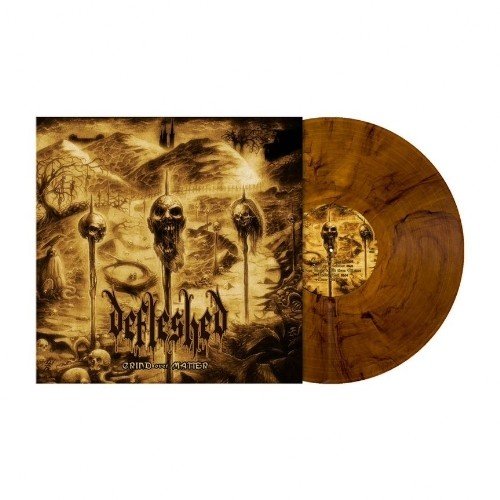 Cover for Defleshed · Grind Over Matter (LP) [Ochre Brown edition] (2022)