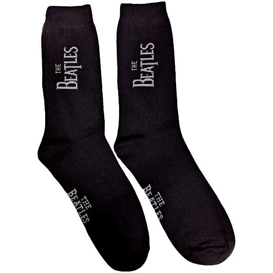 Cover for The Beatles · The Beatles Ladies Ankle Socks: Drop T Logo Vertical (UK Size 4 - 7) (Klær) [Black - Ladies edition]