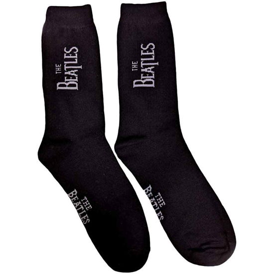 Cover for The Beatles · The Beatles Ladies Ankle Socks: Drop T Logo Vertical (UK Size 4 - 7) (TØJ) [Black - Ladies edition]